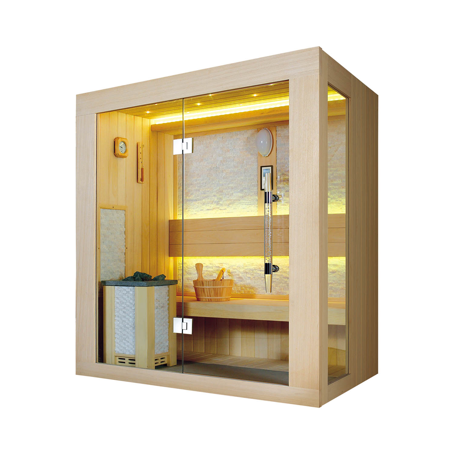 wooden sauna and steam room at home WS-1252B