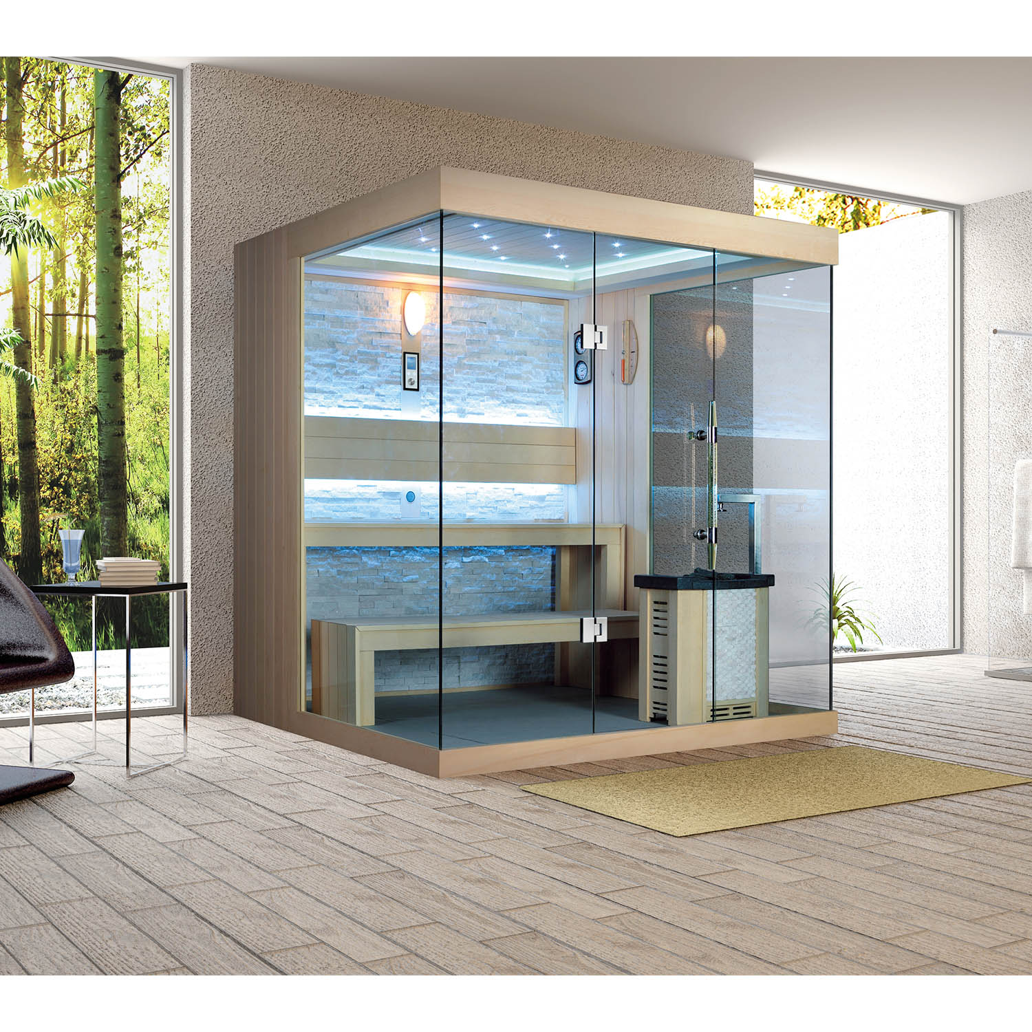 computer wooden sauna room WS-1250