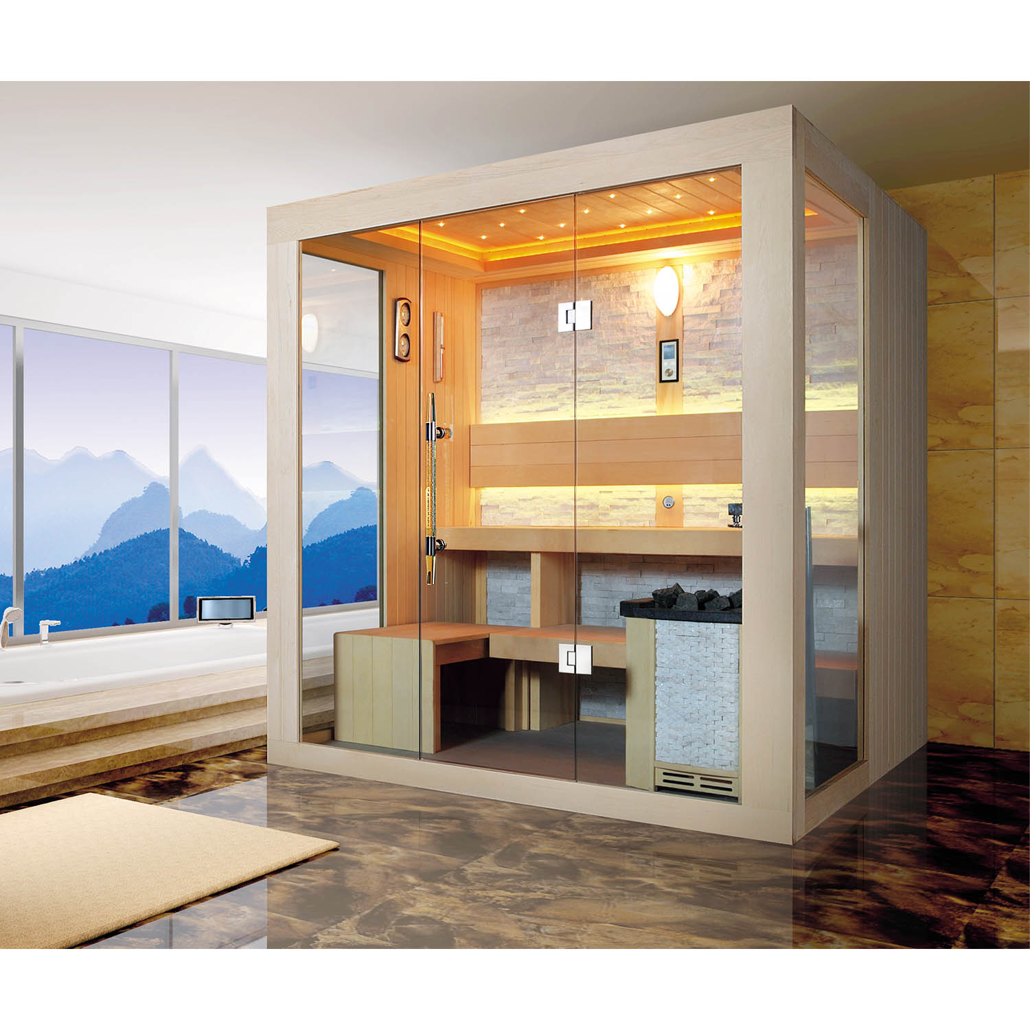 personal sauna room in bedroom WS-1249