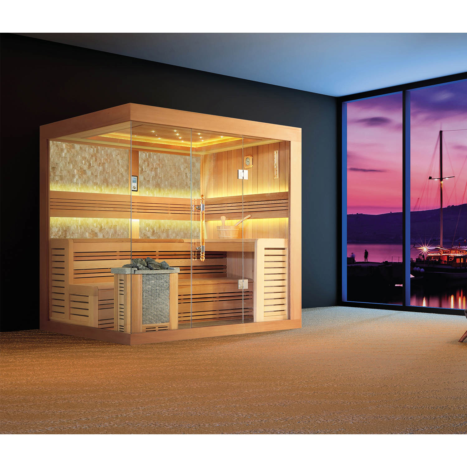 dry steam computer sauna room WS-1246