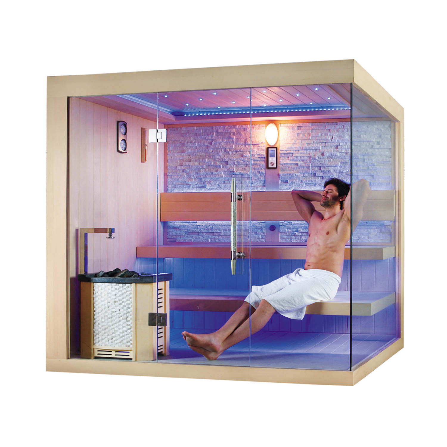 wooden domestic steam sauna room WS-1245