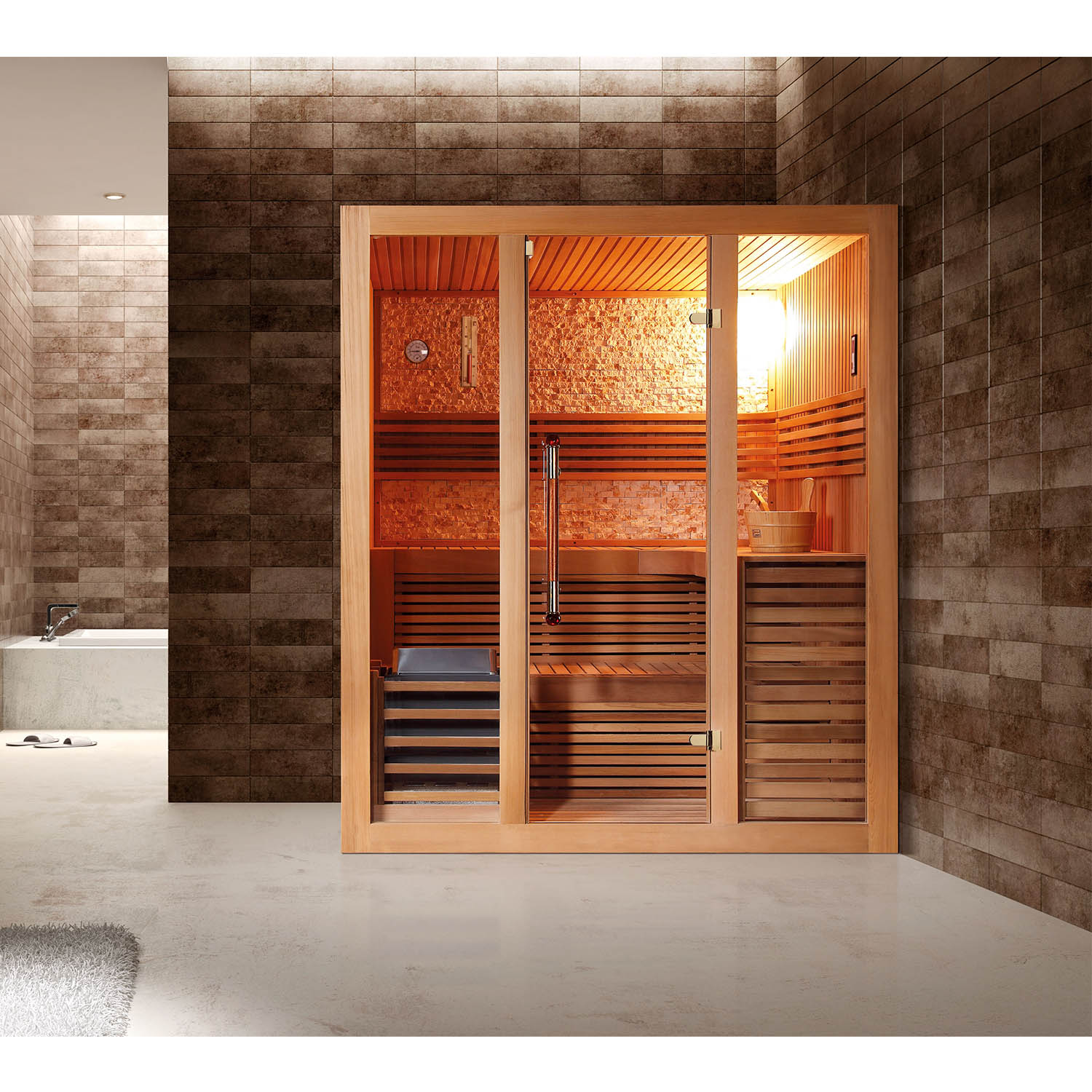 wooden sauna steam room for home WS-1232