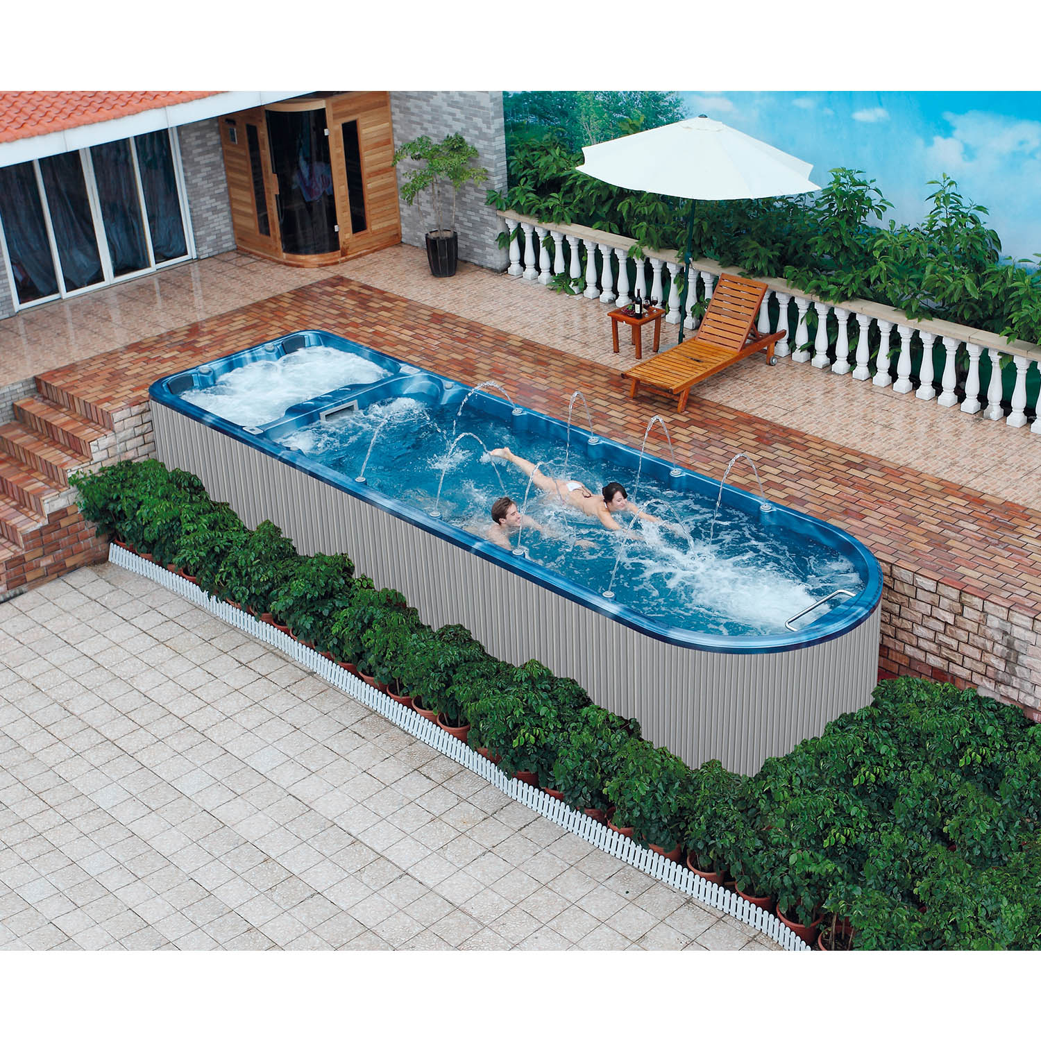 luxury 8m above ground swim spa WS-S08M