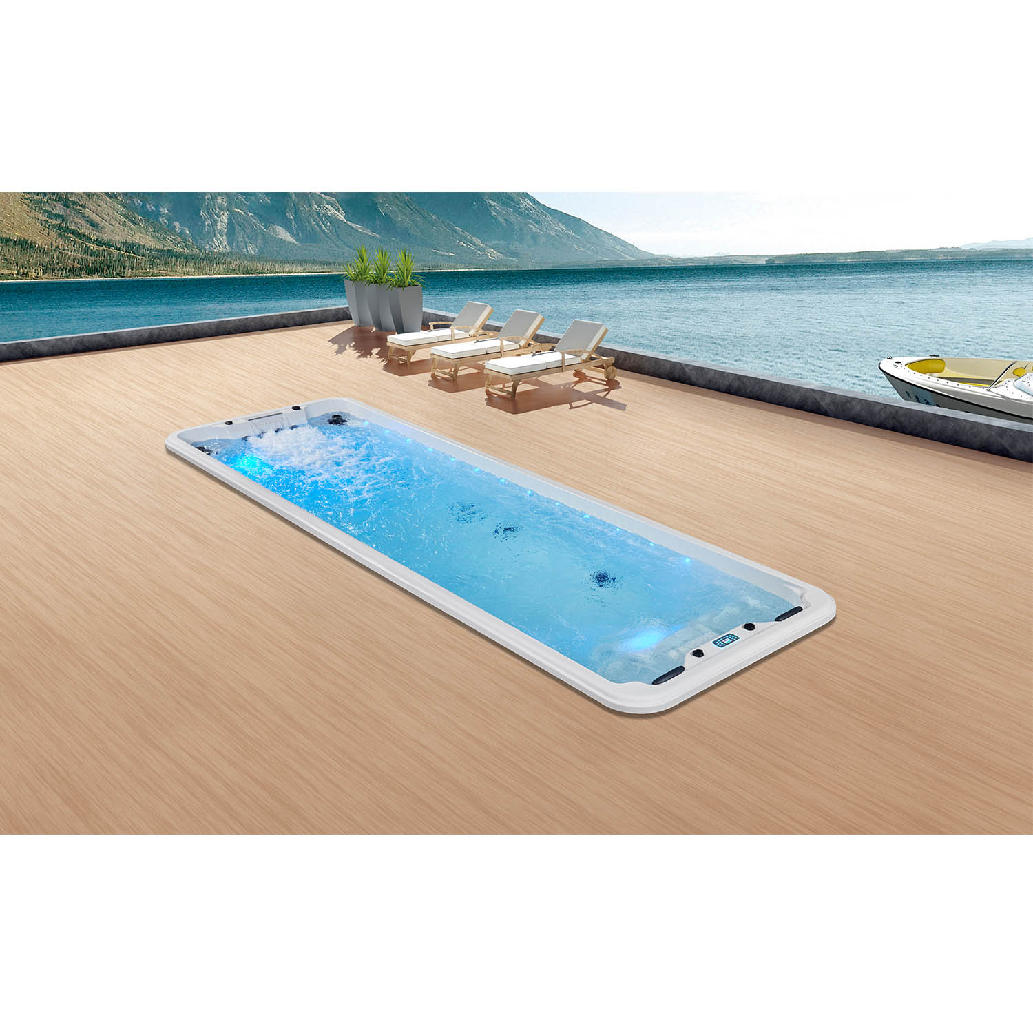 inground spa pool 7m whirlpool swim spa WS-S07B