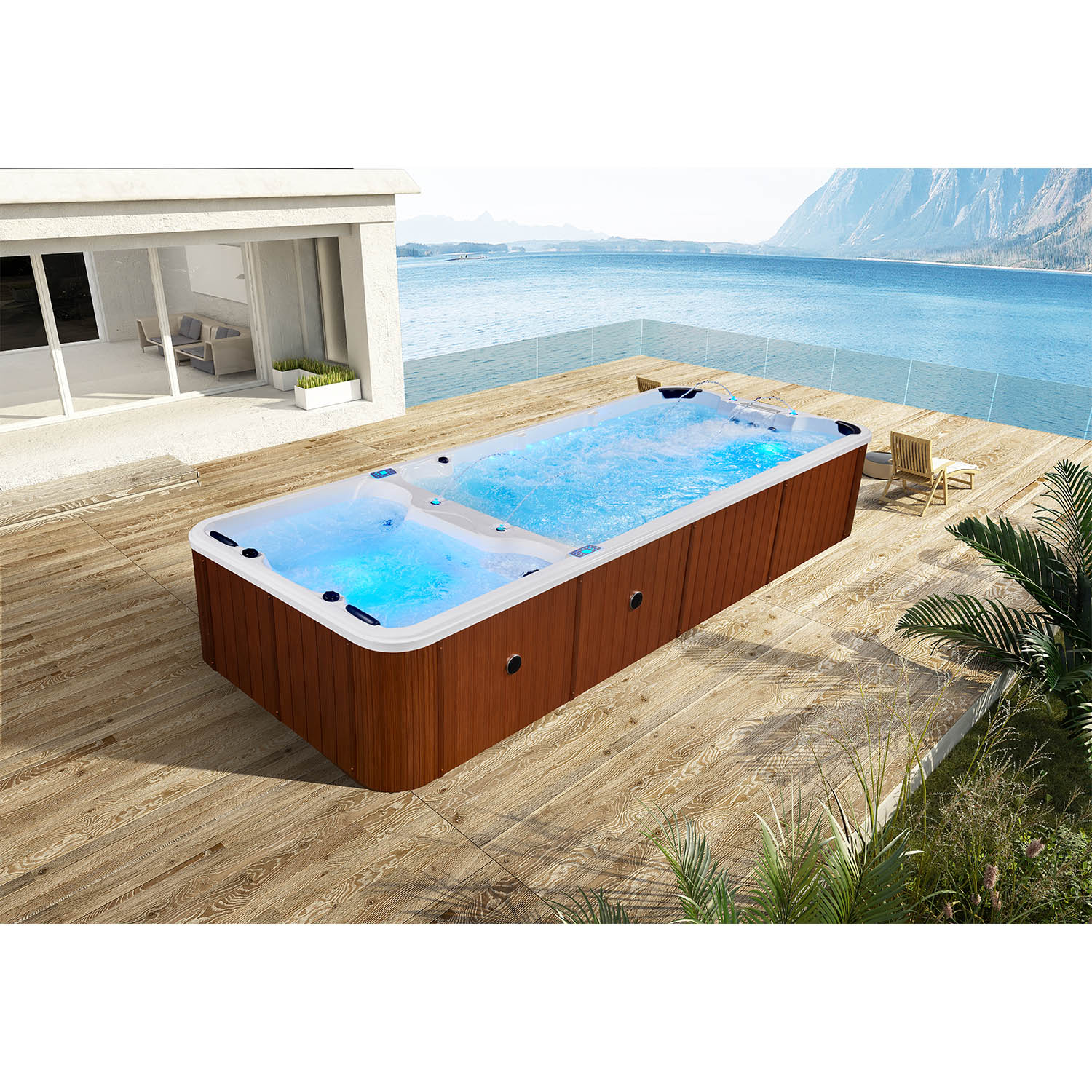 whirlpool swim spa 6m swim hot tub combo WS-S06