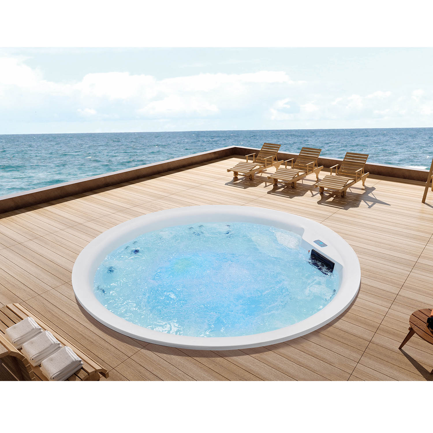 small inground spa round hot tub swim spa WS-P001