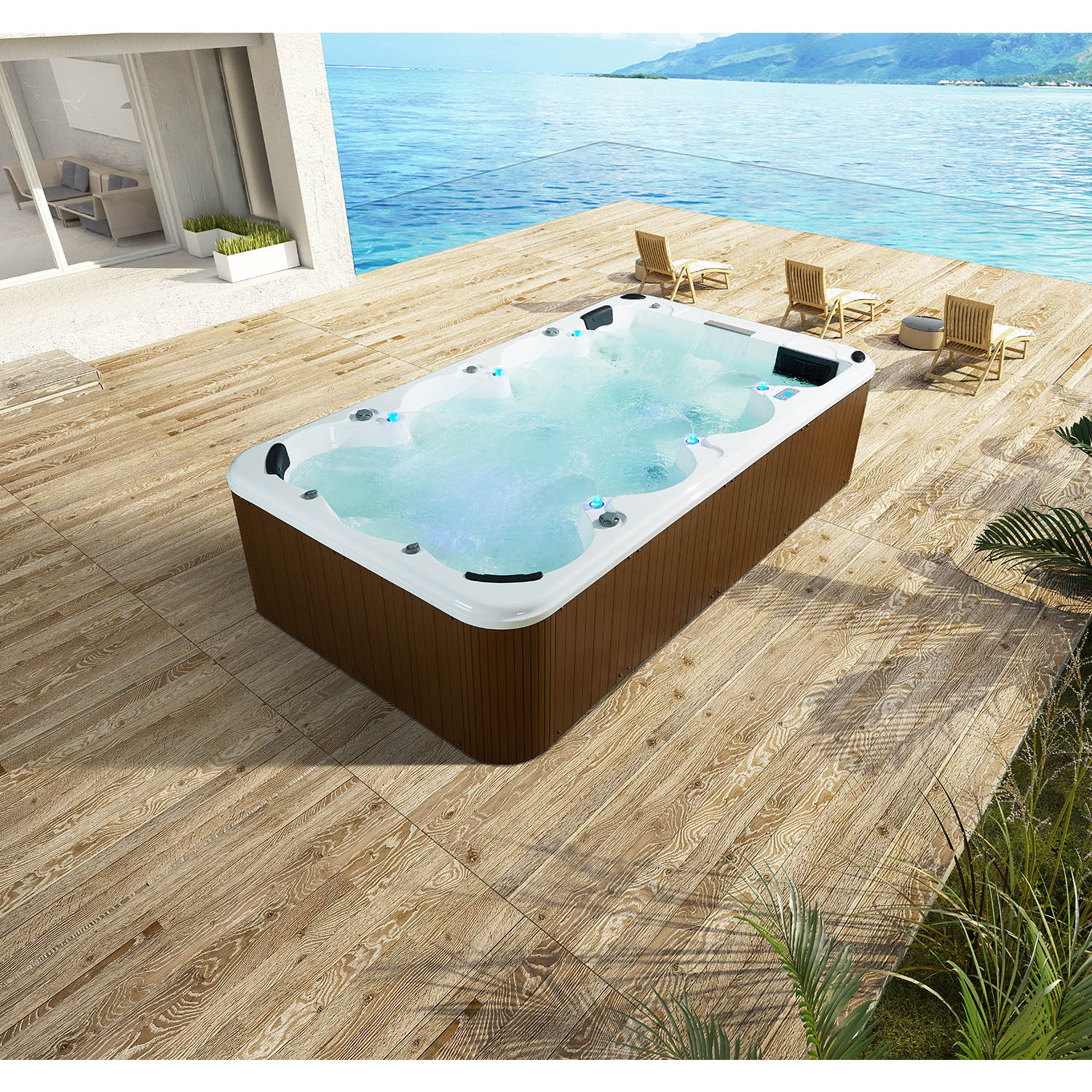 4m family leisure hydro swim spa WS-S04X