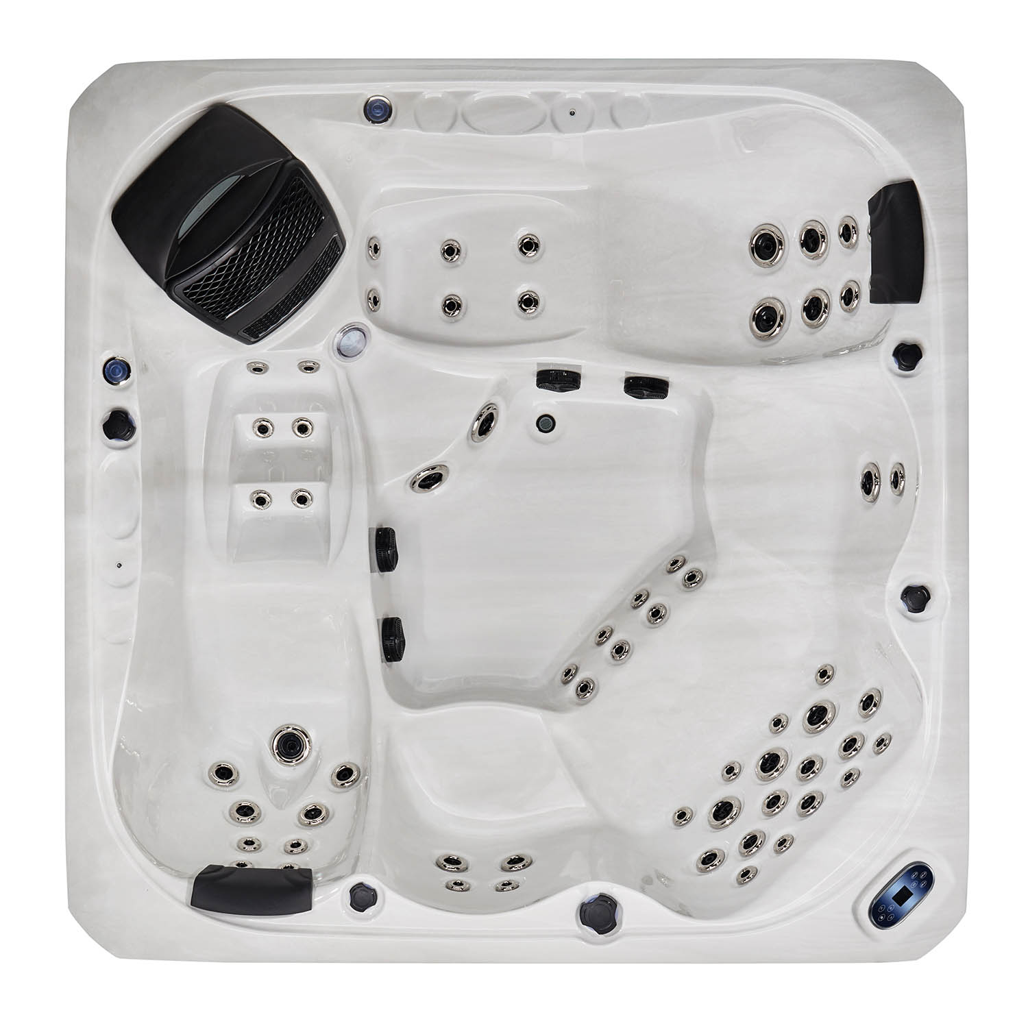 5 person luxury spa colorful light hottub spa WS-691