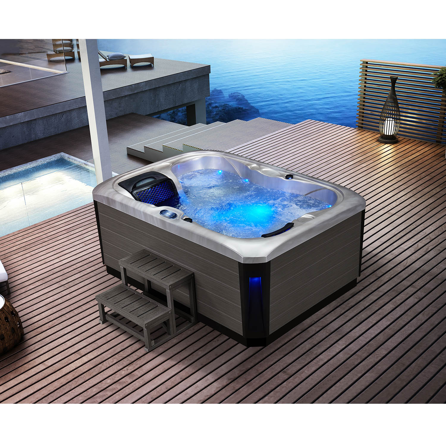 3 person whirlpool luxury massage bathtub spa WS-695