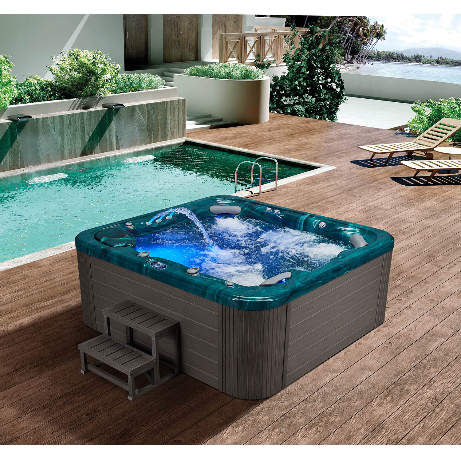 6 person heating system spa tub luxury health spa WS-593