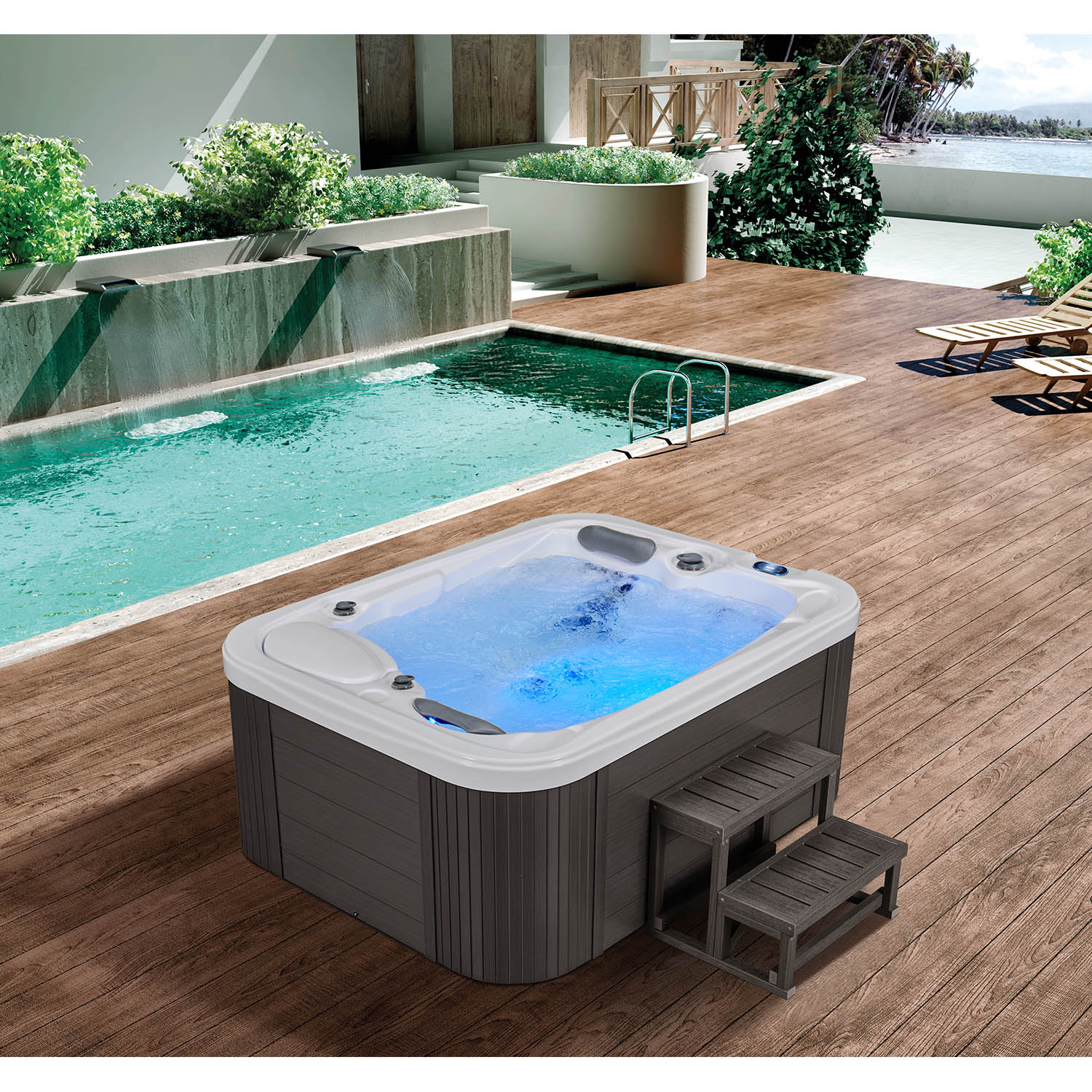 3 person afforable whirlpool massage spa WS-595