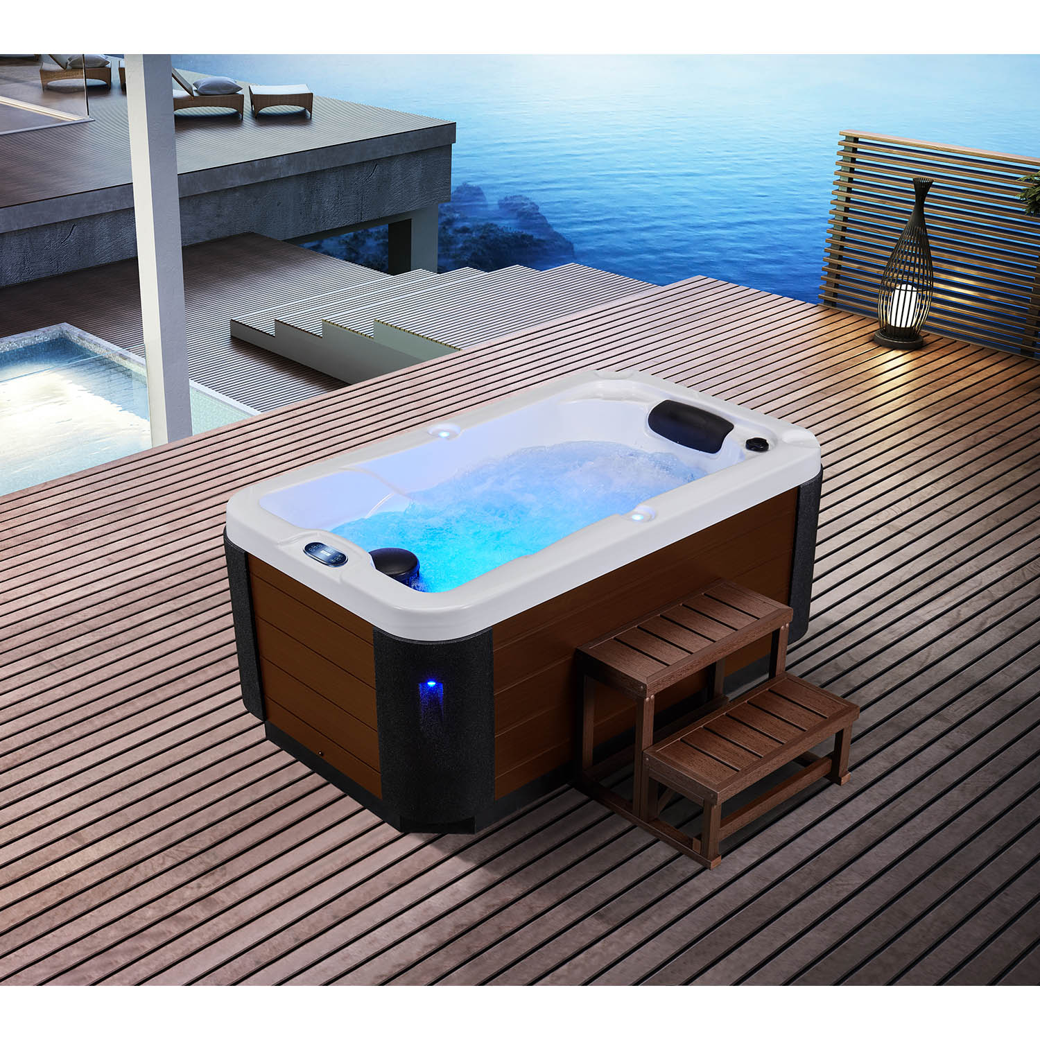 1 person luxury massage hot tubs acrylic spa tub WS-599