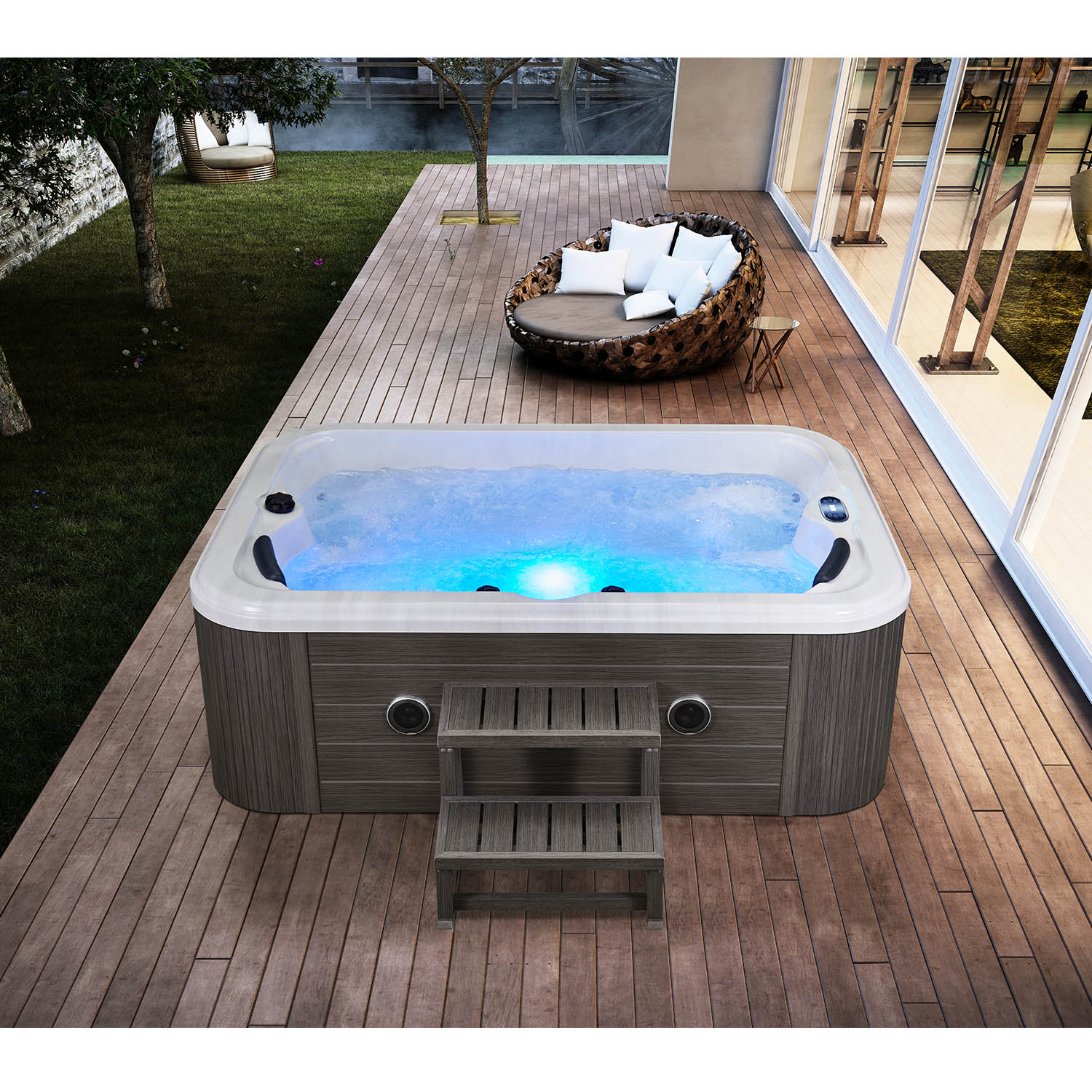4 person afforable whirlpool garden hottub spa WS-099