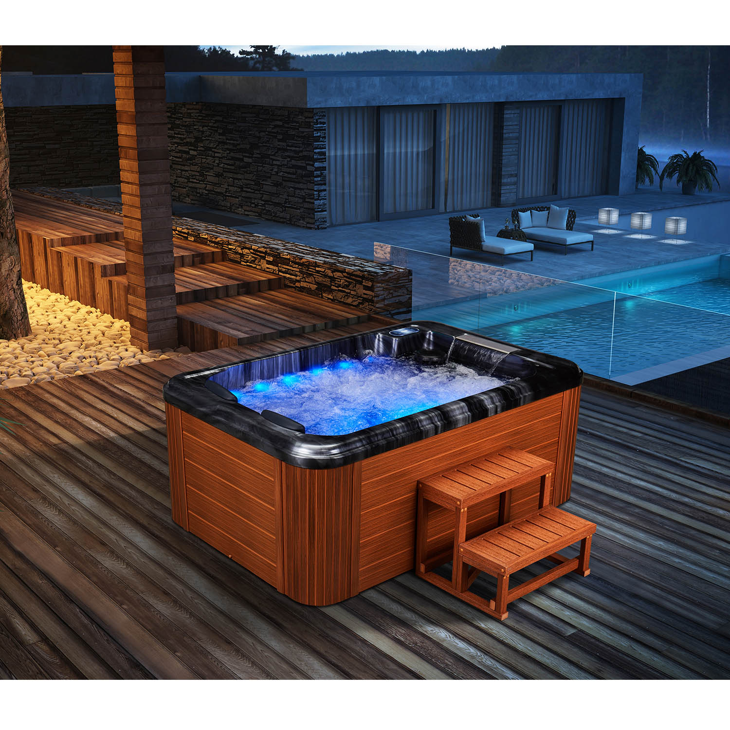 3 person luxury smart controller hottubs spa WS-291