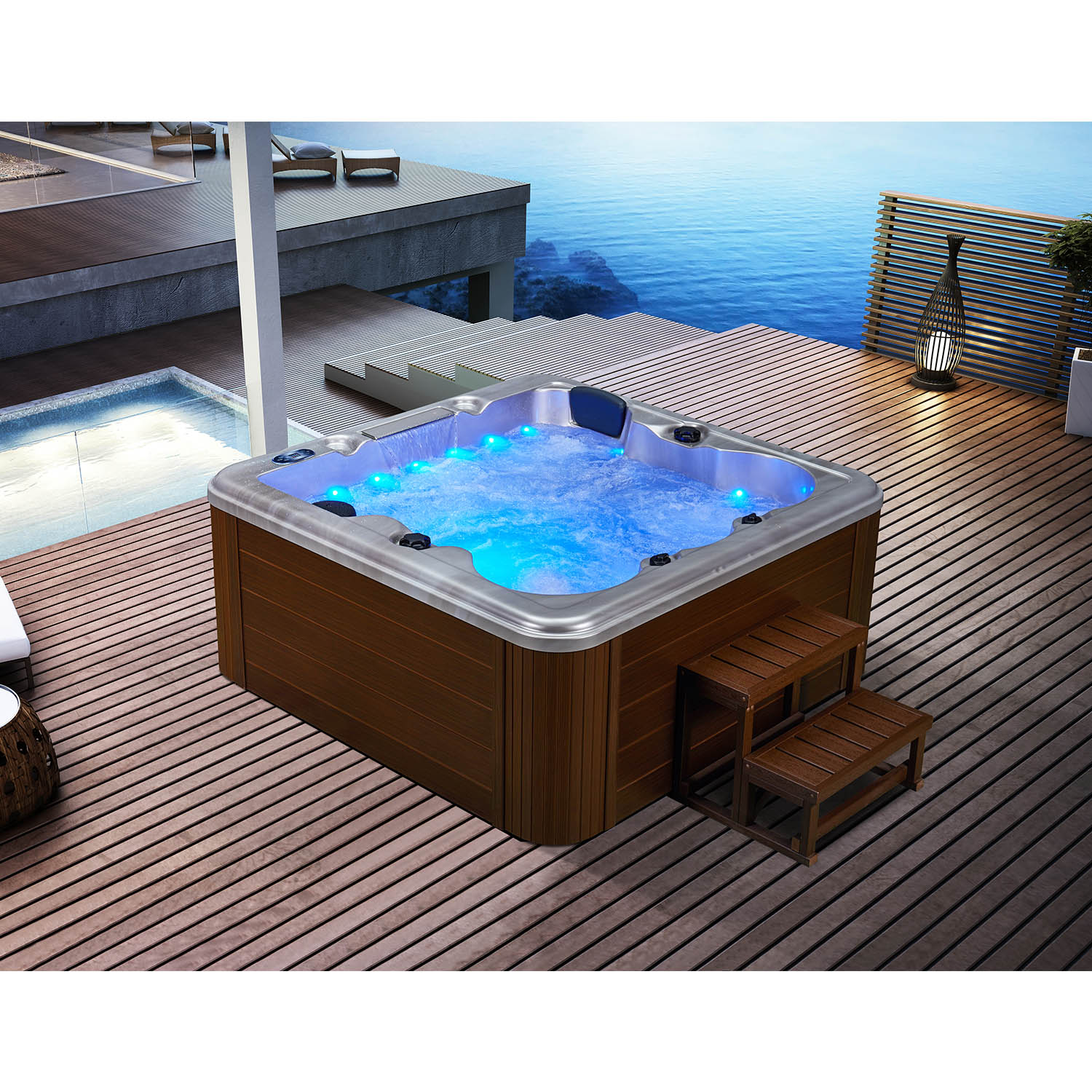 4 person luxury day spa hot sale whirlpool outdoor spa WS-293