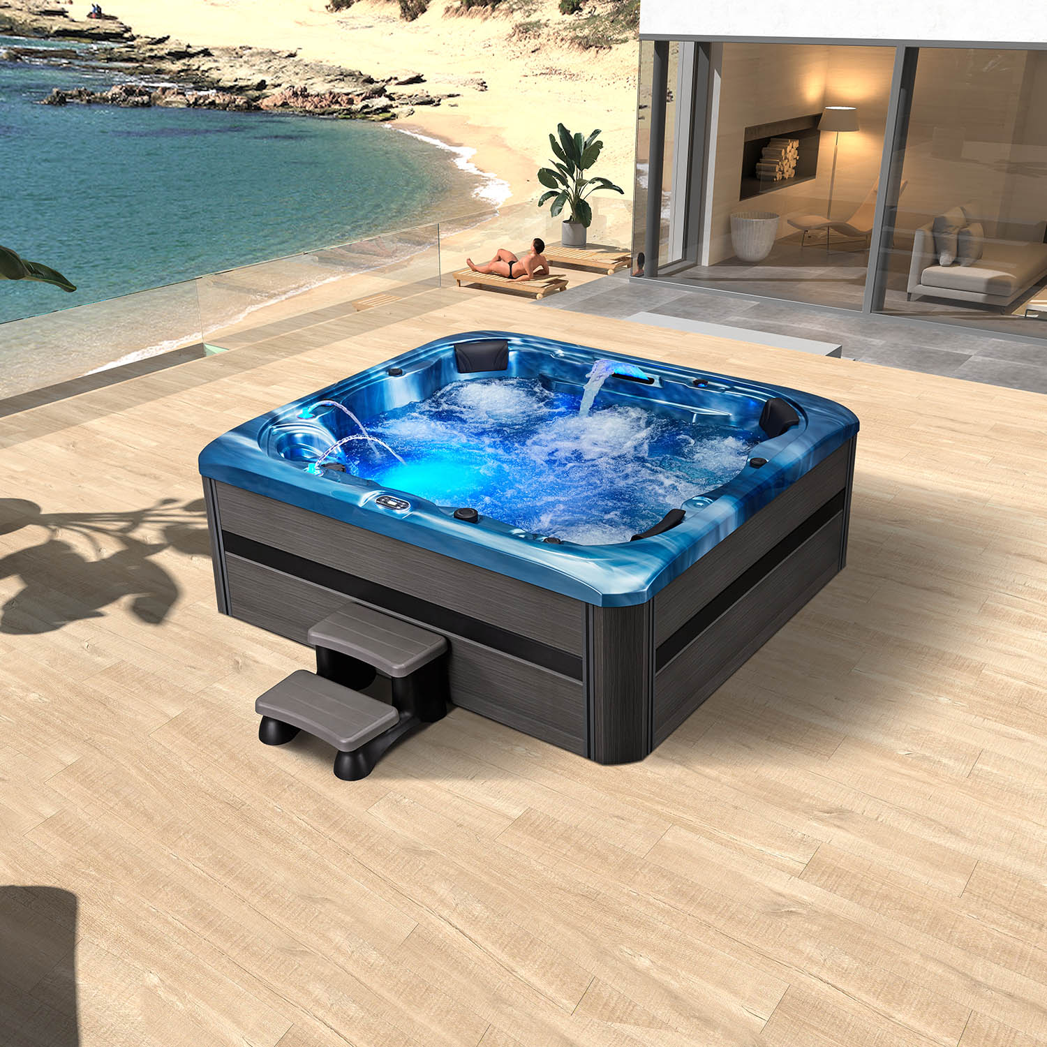 6 person garden hottub spa luxury couples spa WS-690H