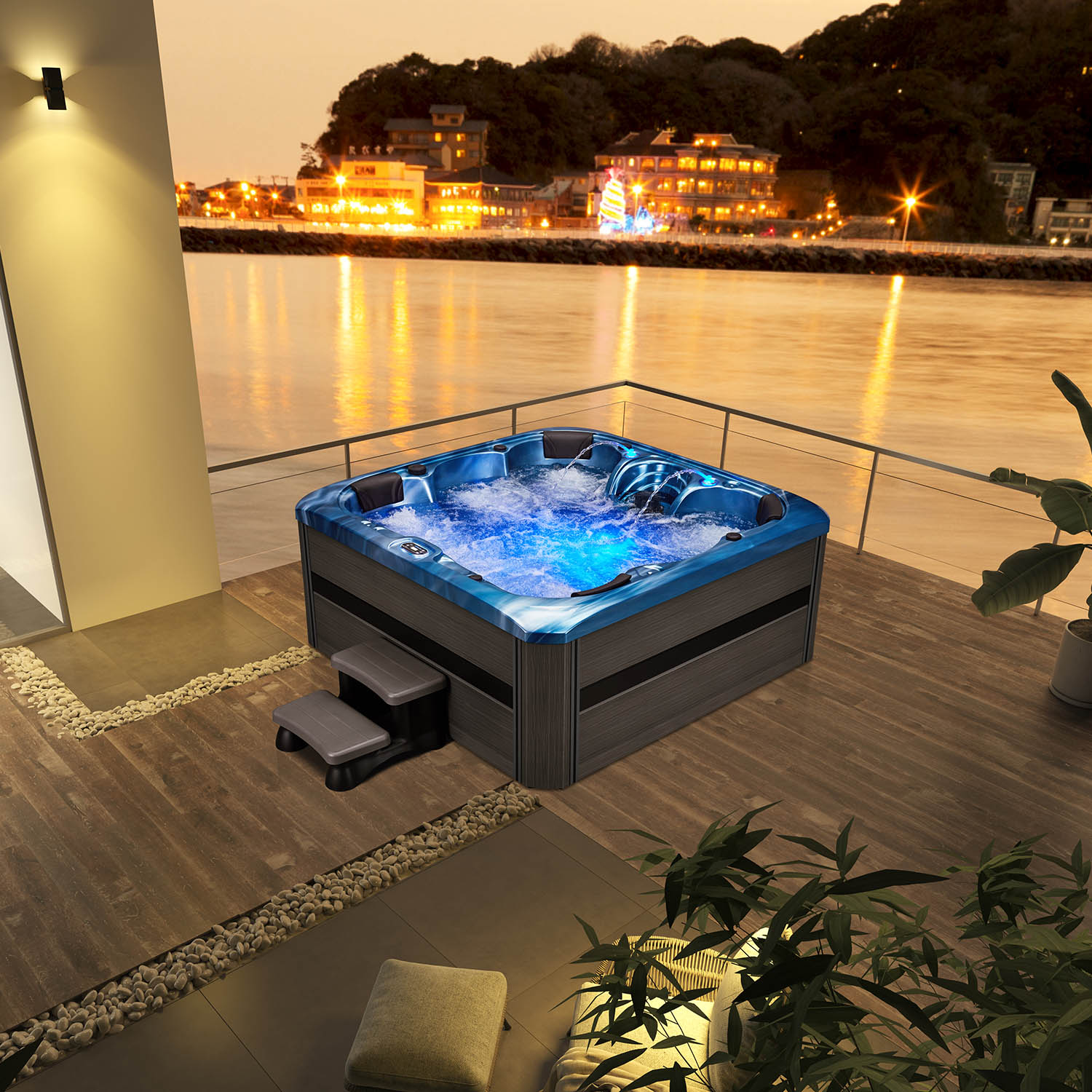 6 person acrylic spa tub luxury day spa WS-693H