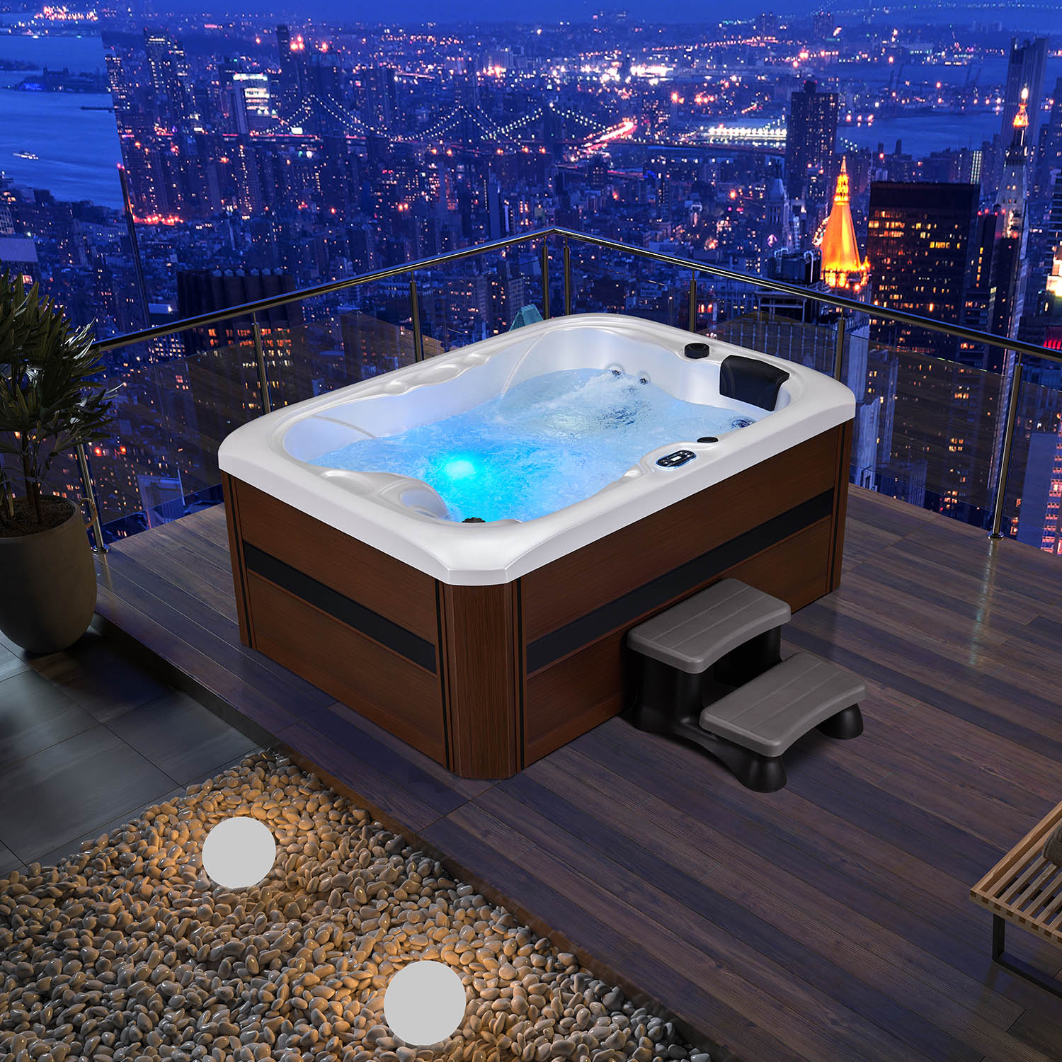 3 person luxury massage beauty spa tub WS-695H