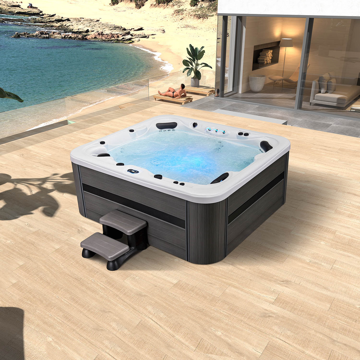 6 person luxury massage spa hot sale outdoor spa WS-590H