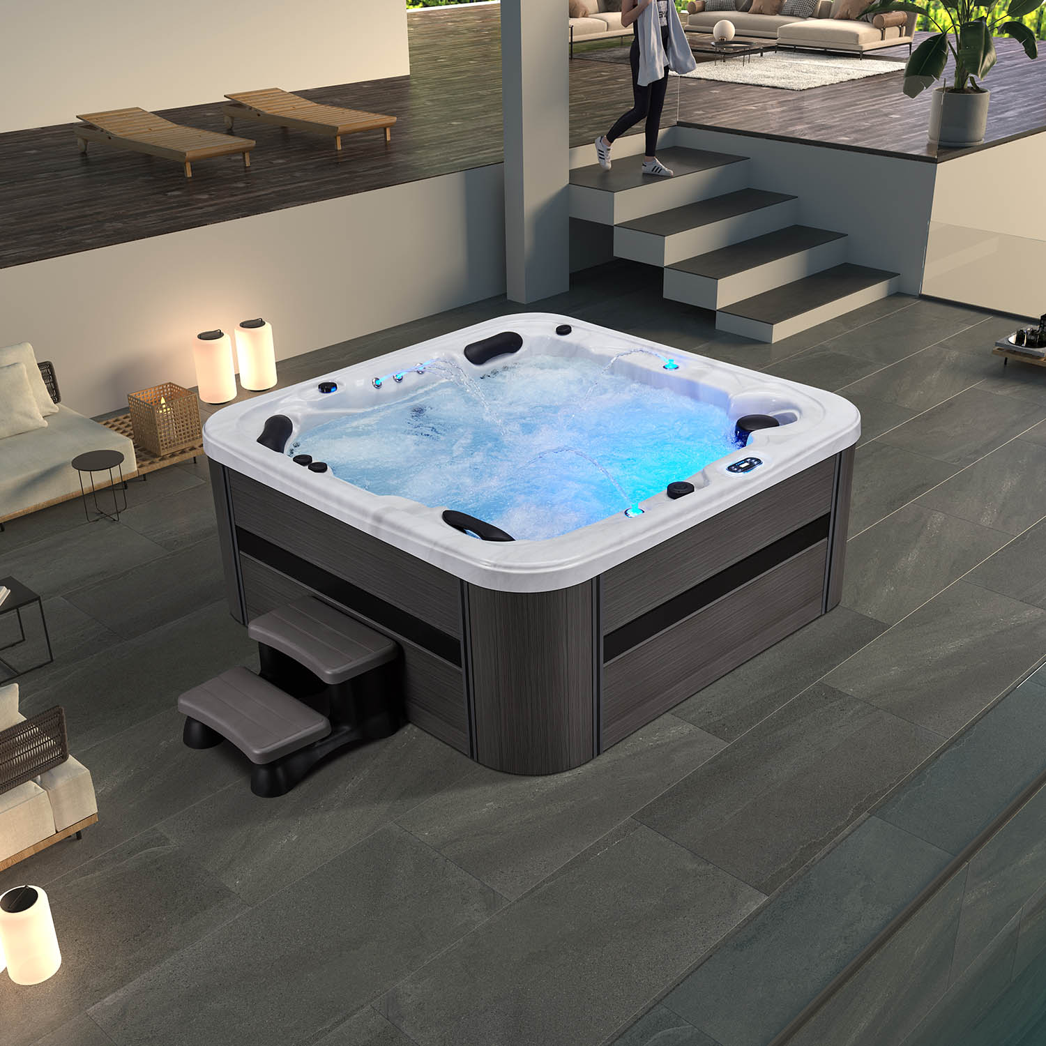5 person afforable whirlpool massage bathtub spa WS-594H