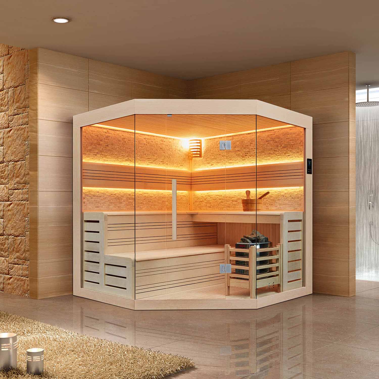 wooden steam sauna bath at home WS-YL14