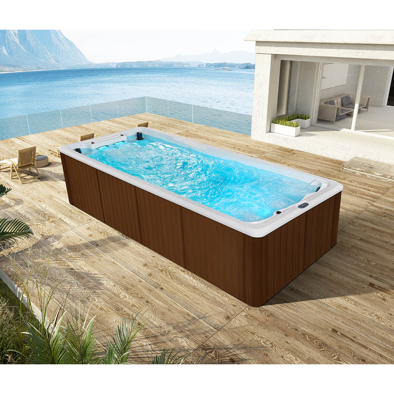 whirlpool swim spa 6m swim hot tub combo WS-S06C