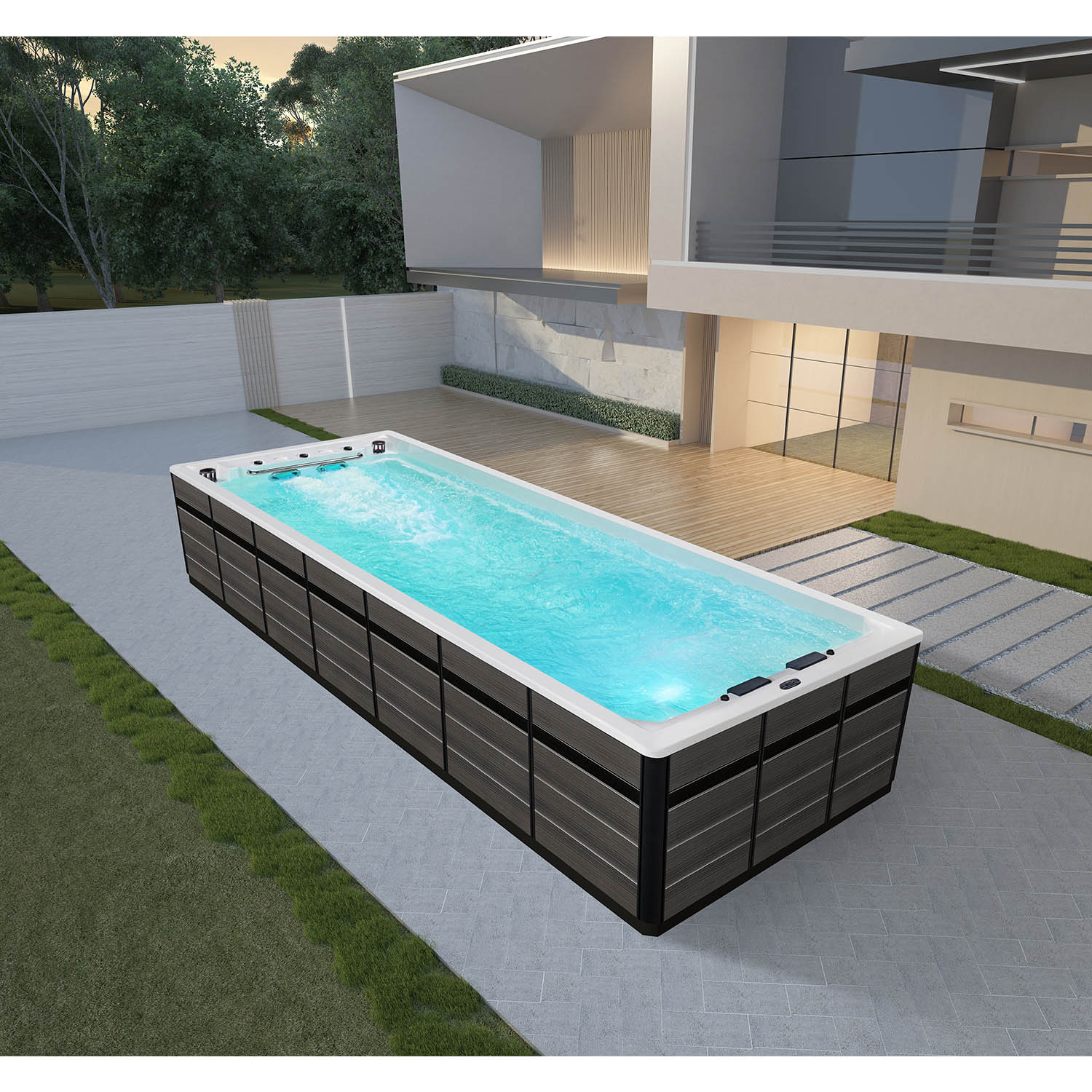8 meter modern swim spa endless pool hydropool swim spa WS-130AIII-U