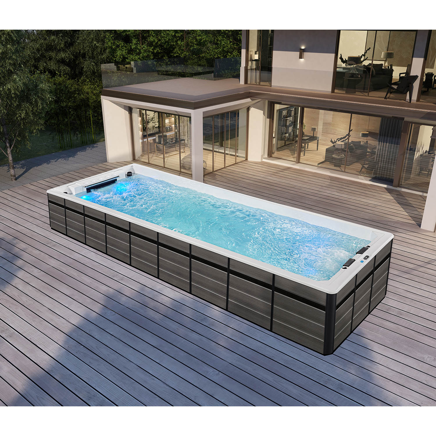 swim and spa pool large endless swim spa WS-130BIII