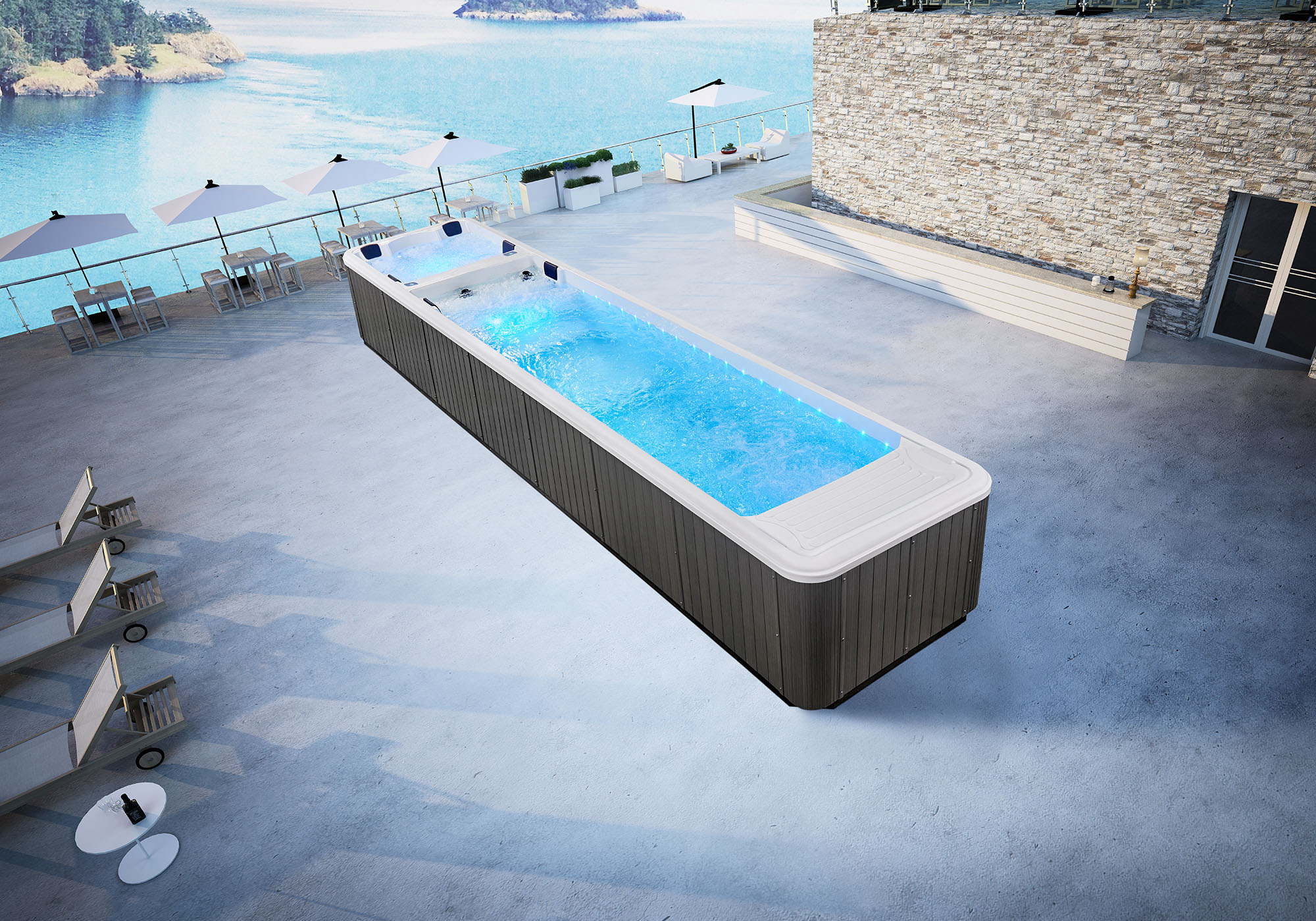 10m thermospas swim spas in backyard WS-S10