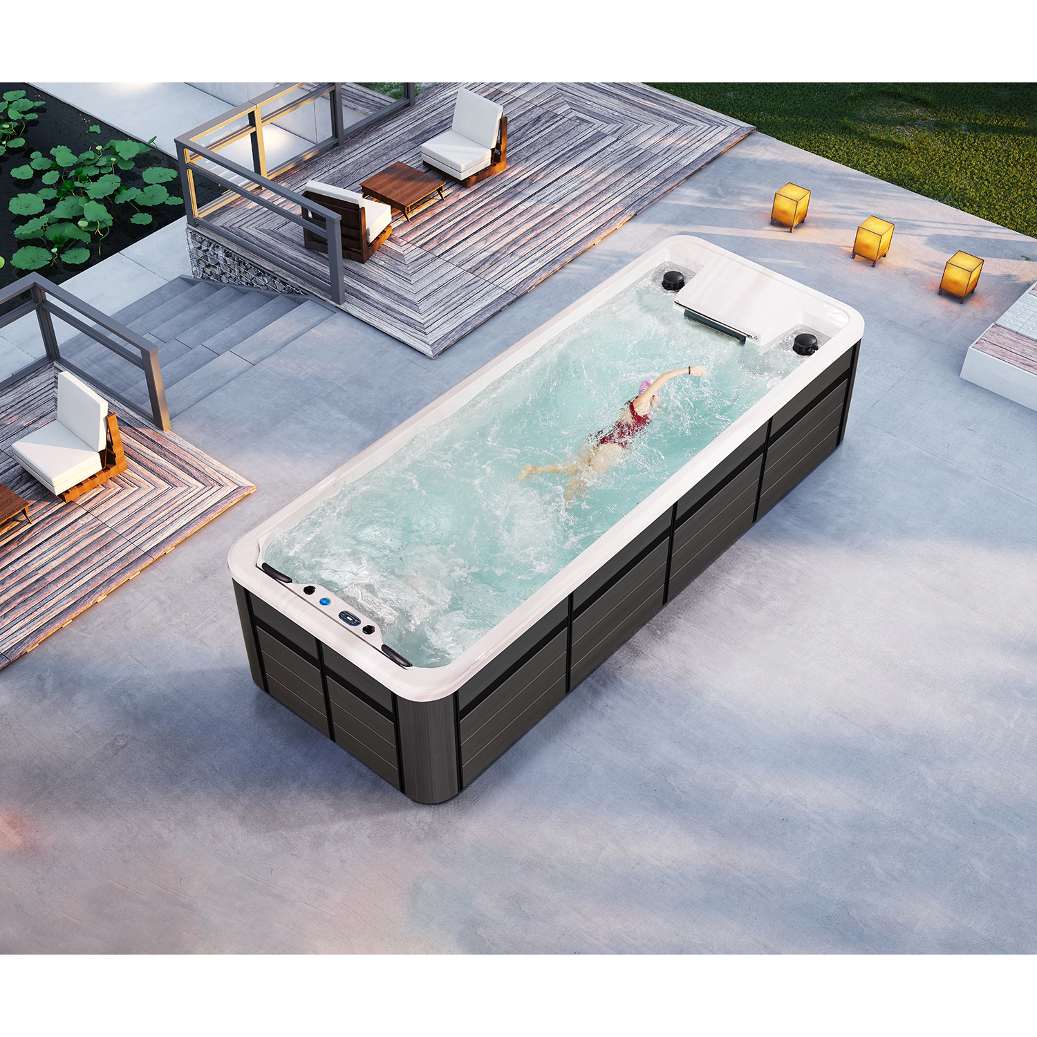 fitness swim spa 6m endless pool swim spa WS-S06B-T