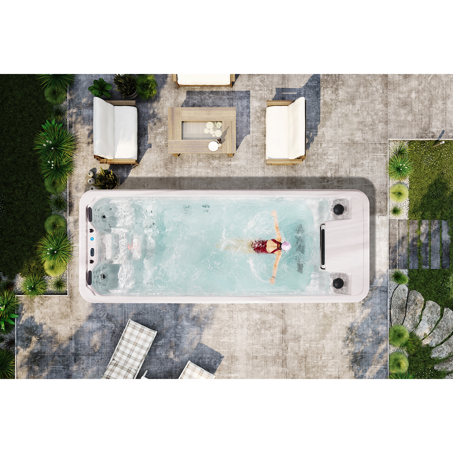 fitness swim spa 6m endless pool swim spa WS-S06B-T