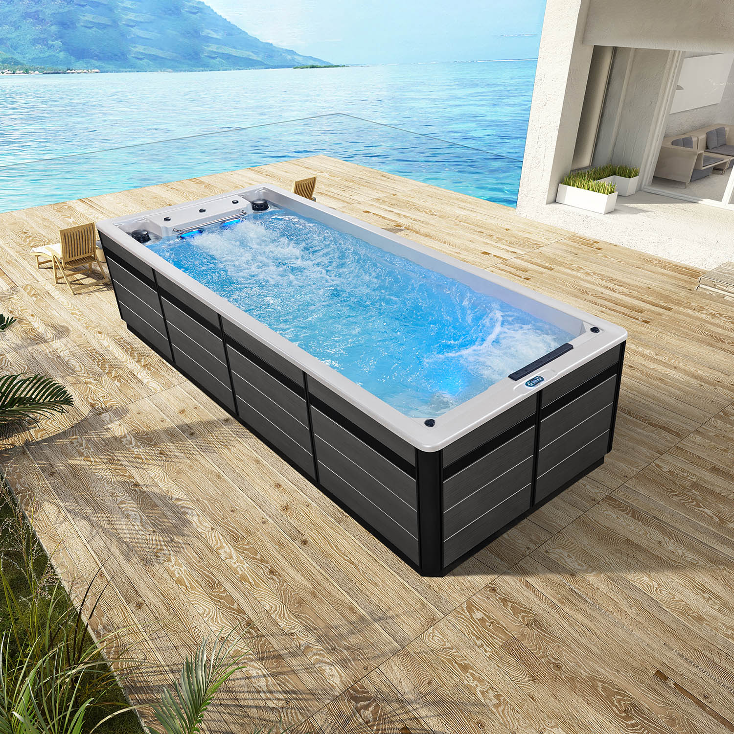 party swim spa outdoor tub for swimming WS-125AIII-U