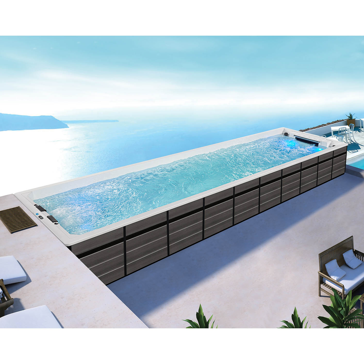 swim and spa pool large endless swim spa WS-130CIII