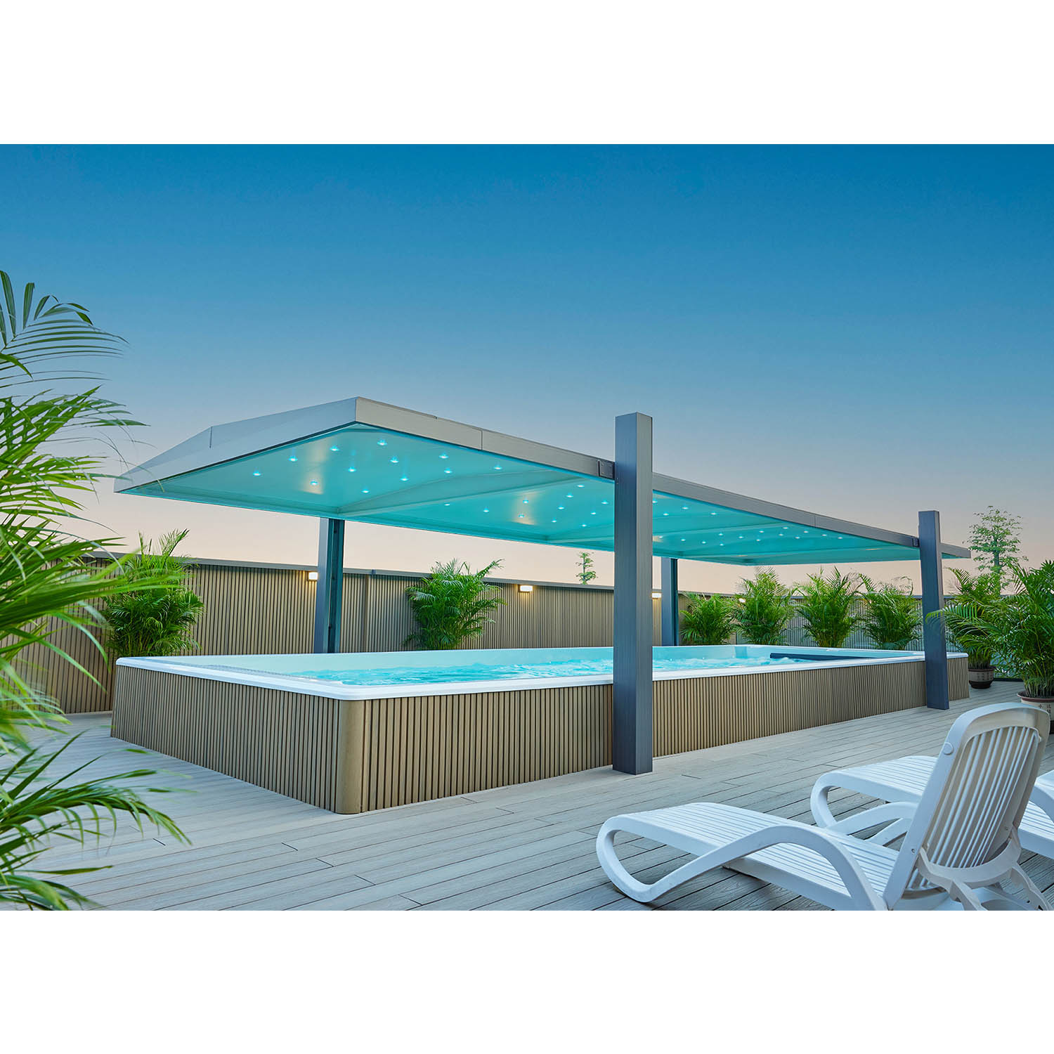 12 Meter moderner Swim Spa Endlospool Hydropool Swim Spa WS-EP3812T Plus