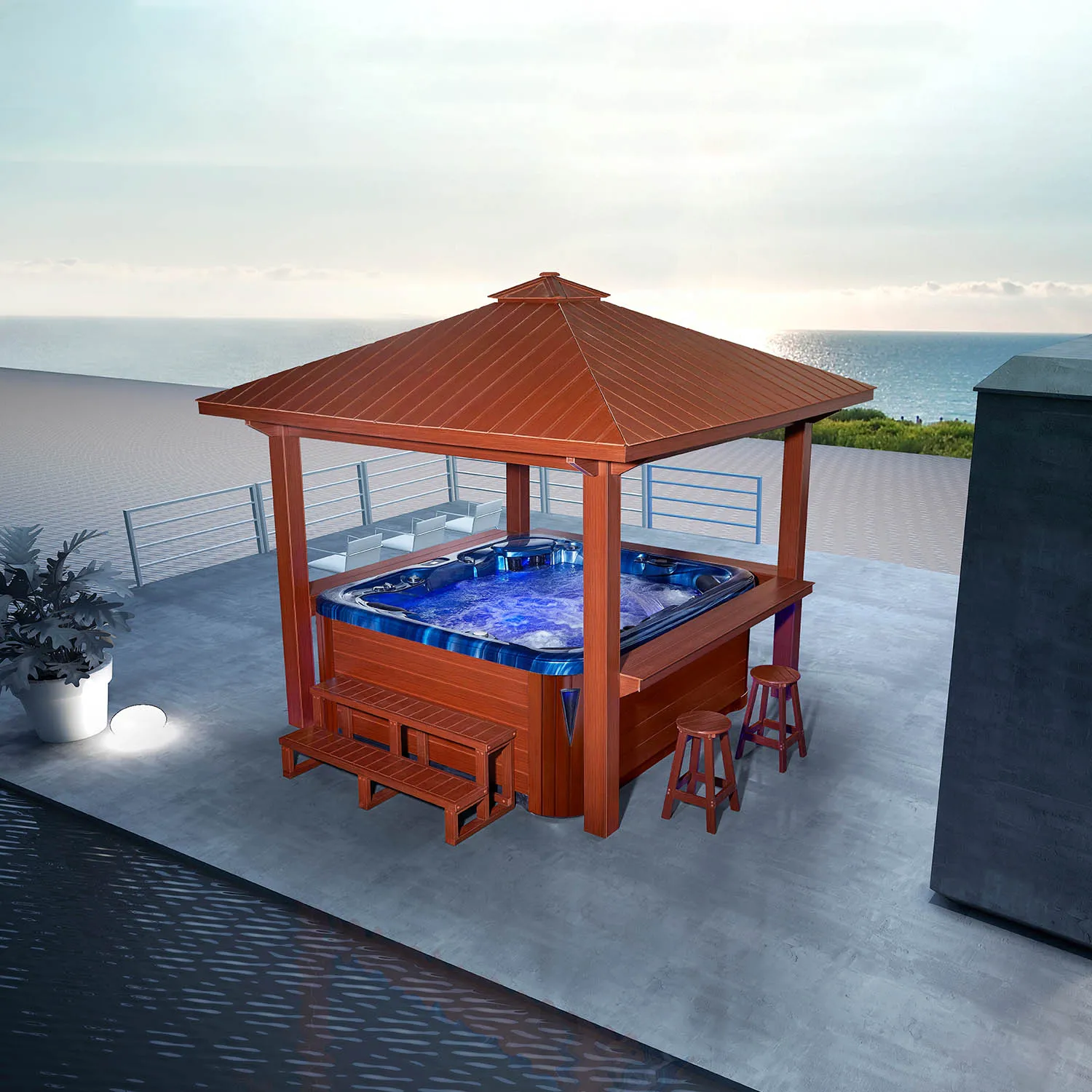 3x3 Spa Hot Tub Pavilion