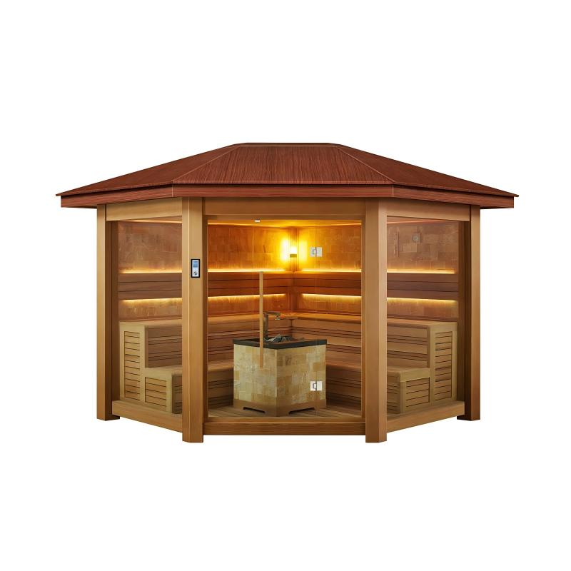 Does an outdoor steam sauna room require electricity?