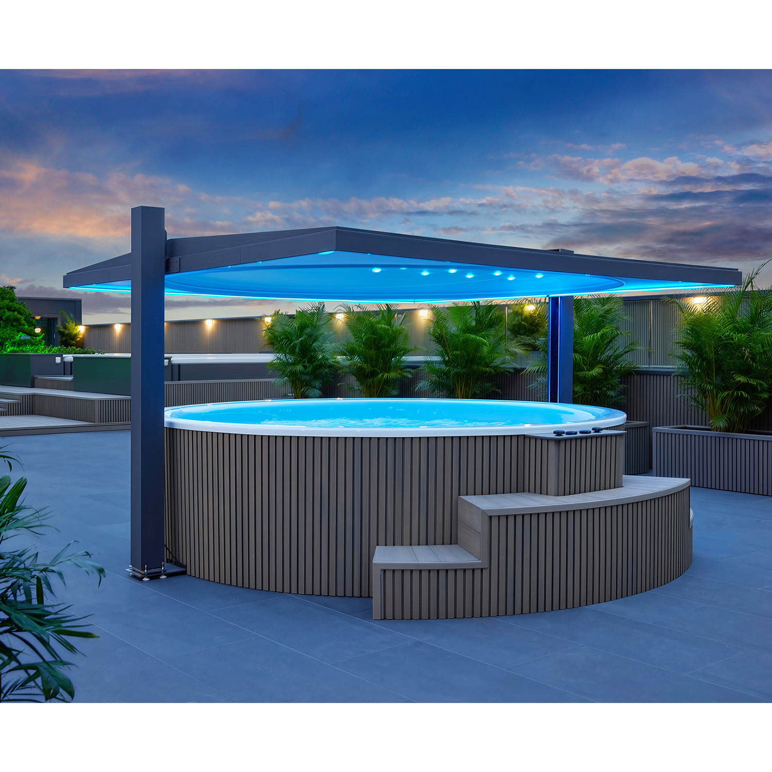 16 person high end massage and spa colorful light hottub spa WS-CP3800