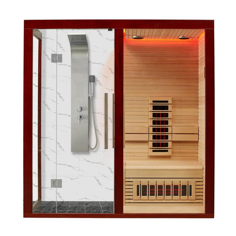What should you wear when using a home steam sauna?