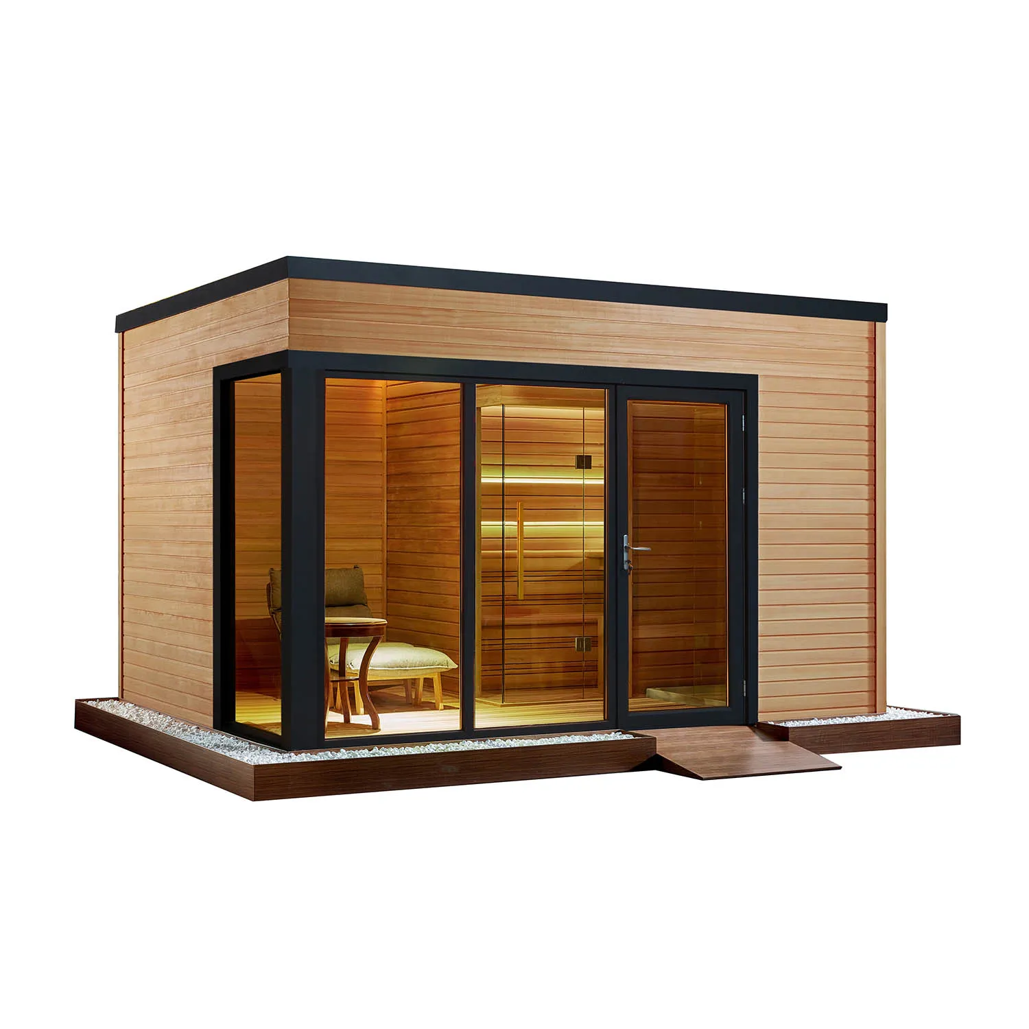 outdoor sauna steam room