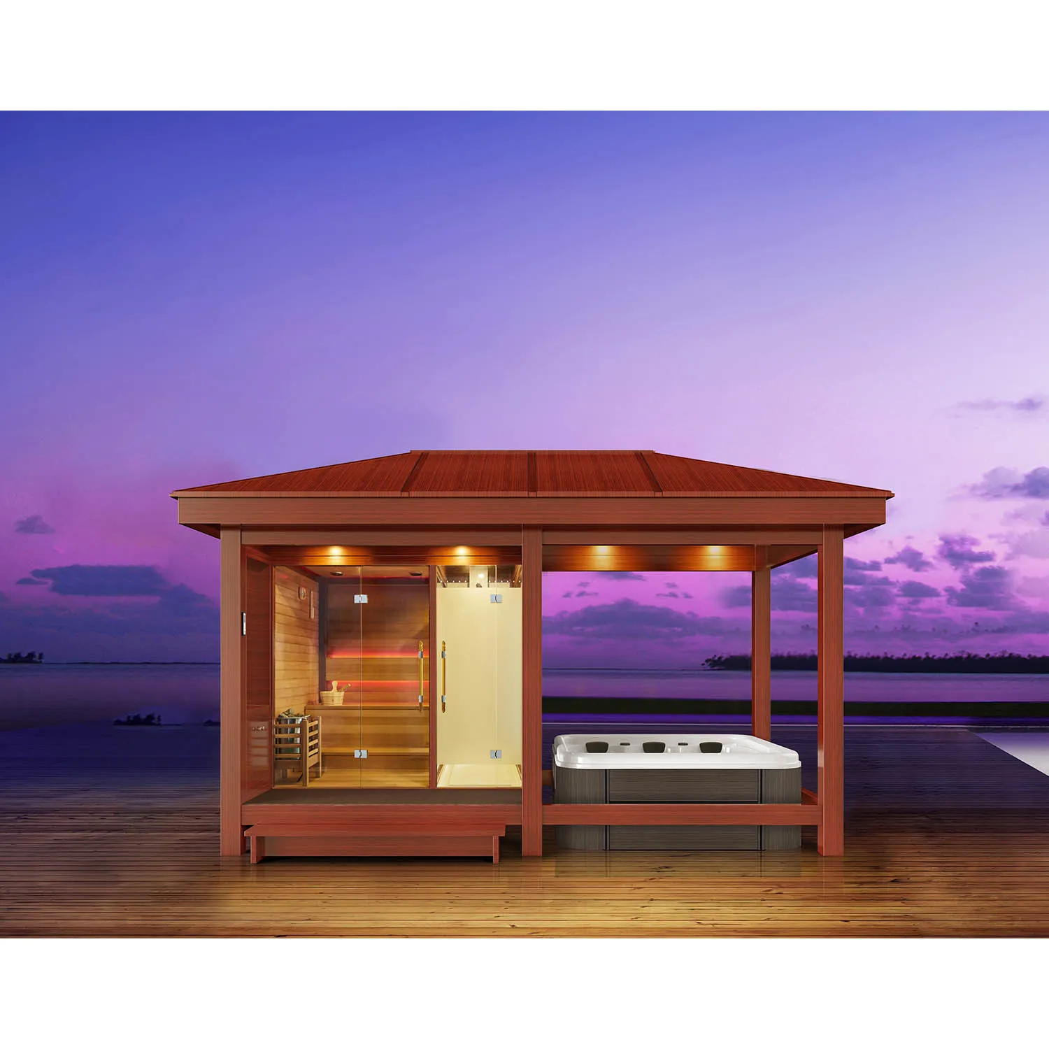 outdoor sauna steam room