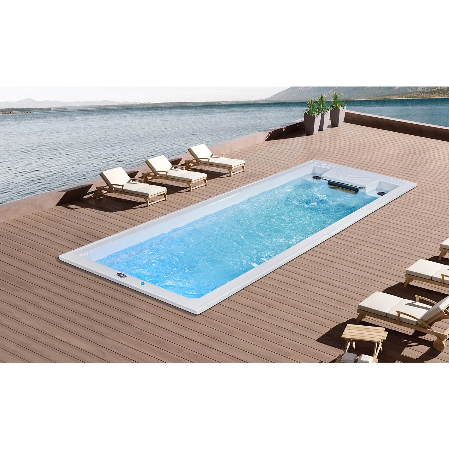 outdoor swim spa tub