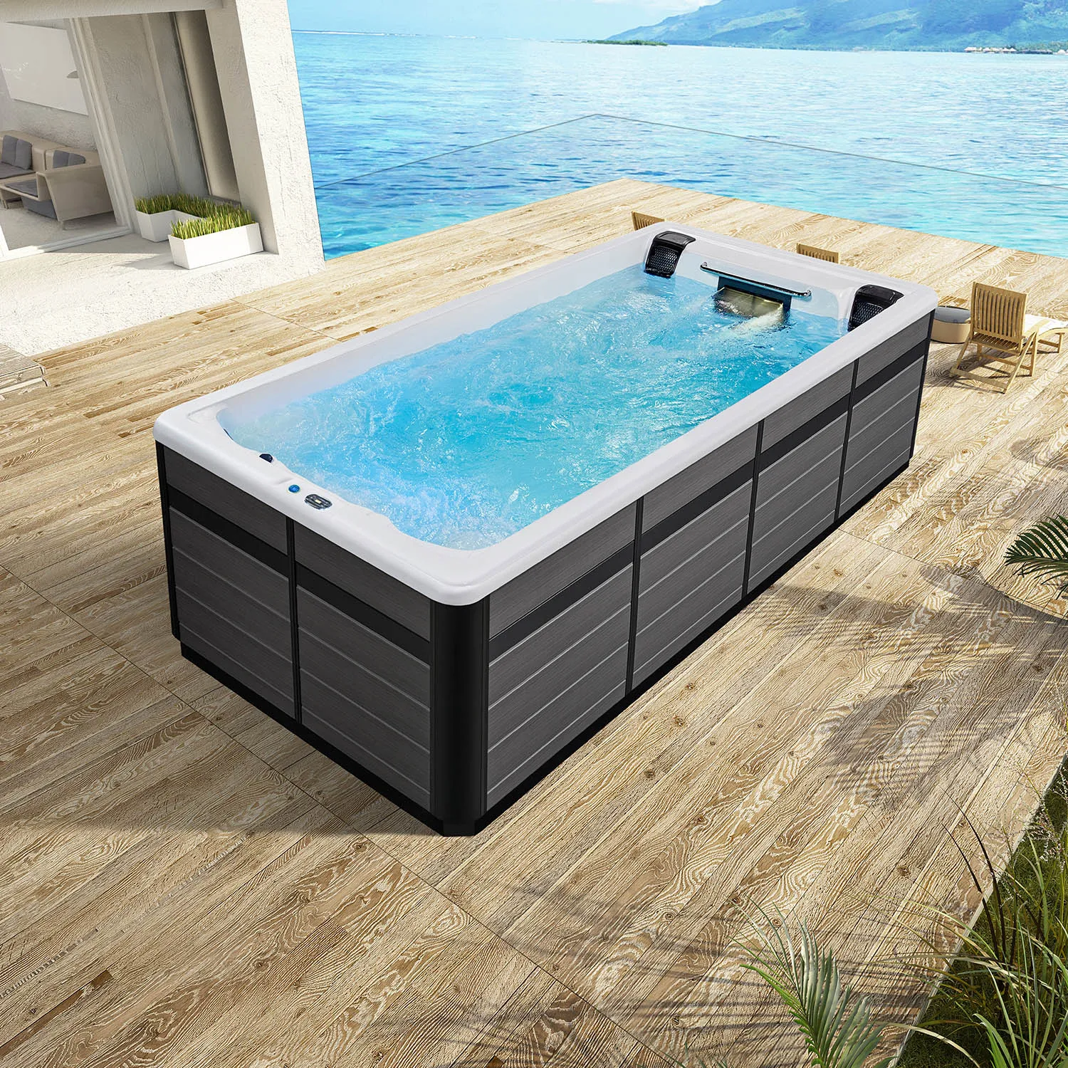 outdoor swim spa