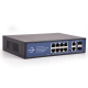 Fiber 8 Ports 100M Ethernet Network Poe Switch