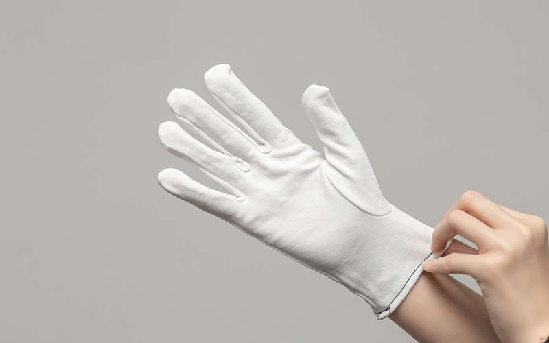 Nylonhandschuhe für staubfreies Arbeiten