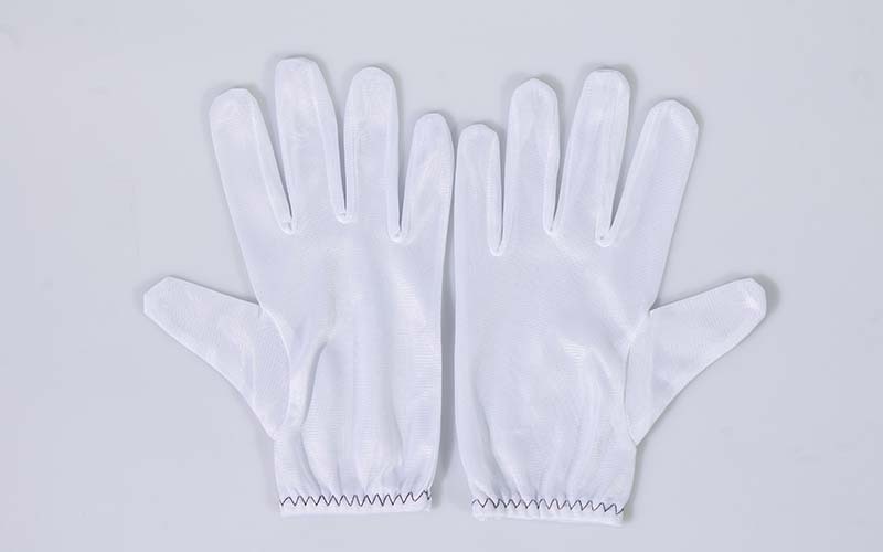 Antistatic Dustless Gloves With Elastic Ribbon Cuff Elastic Wrist