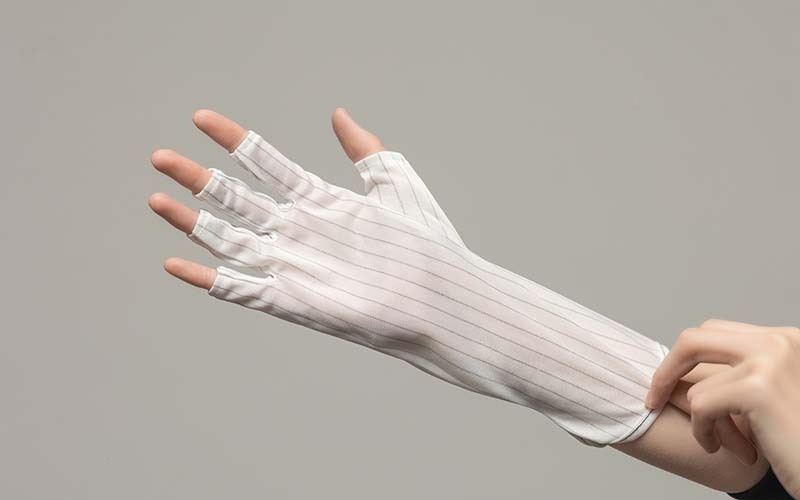 Anti Static Gloves Half Finger Extension Open Finger For Working