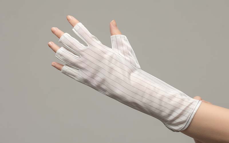 Anti Static Gloves Half Finger Extension Open Finger For Working