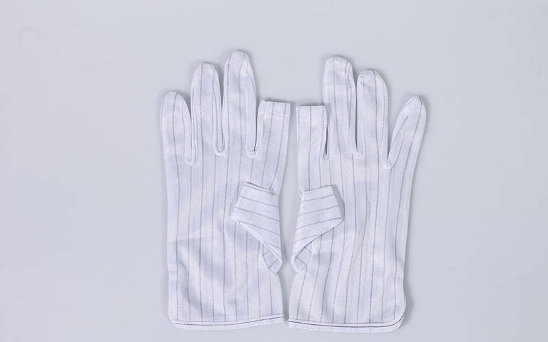 Thumb And Index Finger Open Antistatic Gloves Two Half Finger