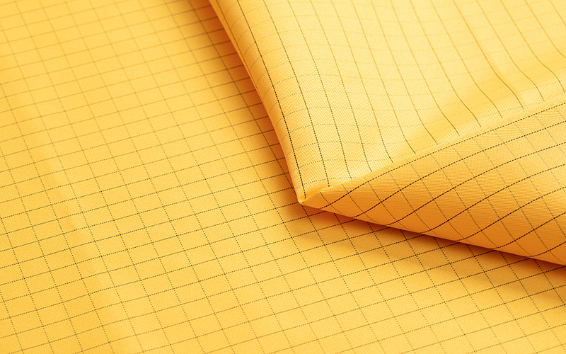 Polyester Anti-static ESD And Flame Retardant Fabric 0.8grid For Work Wear