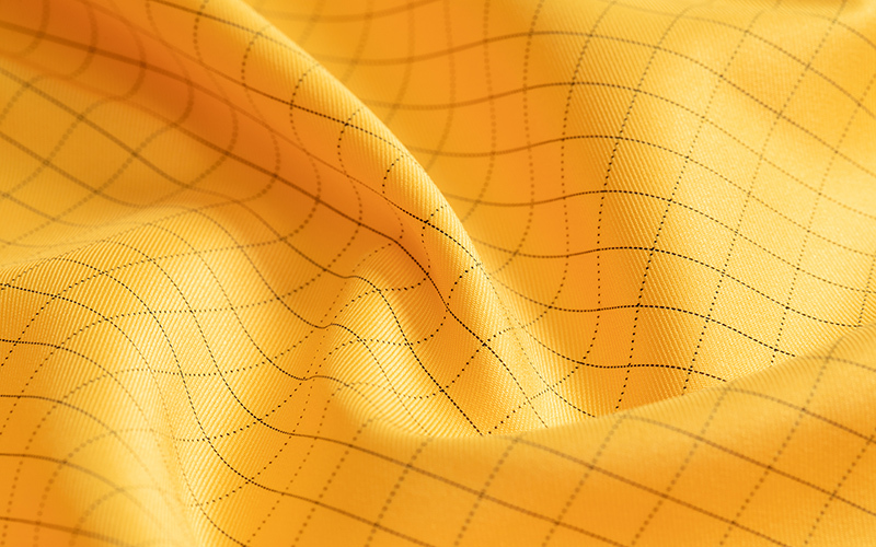 Polyester Anti-static ESD And Flame Retardant Fabric 0.8grid For Work Wear